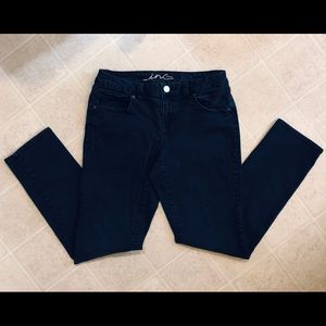 Inc Black Skinny Jeans Women 10 Regular Fit Short